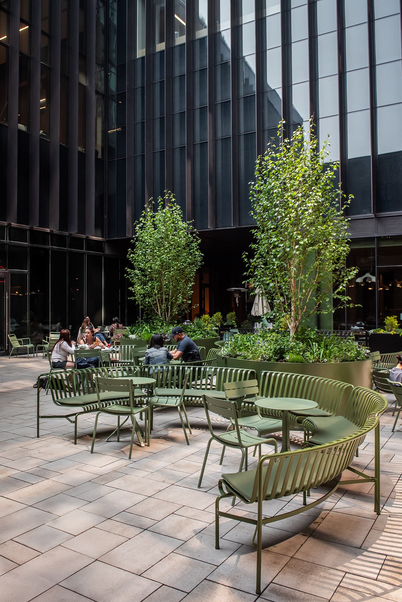 a courtyard patio